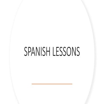 Basics in Spanish with colours, numbers, etc