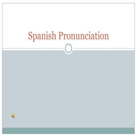 Spanish pronunciation