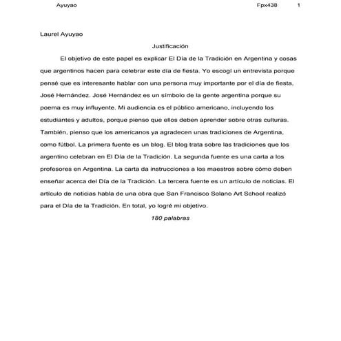 IB Spanish SL IA: An Interview with Jose Hernandez on the Day of Tradition in...