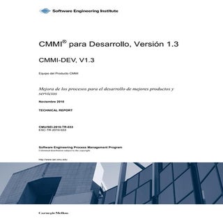 Spanish technical report cmmi v 1 3