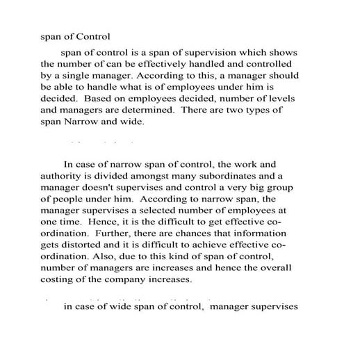 Span of control