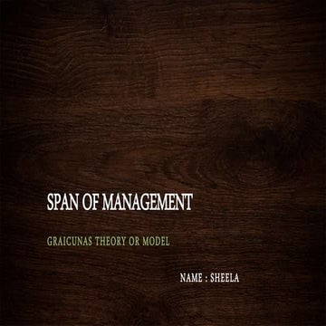 Span OF Management