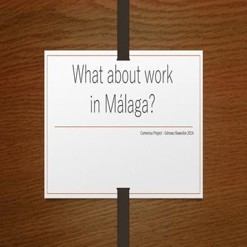 Workers skills demanded by th employers in Málaga