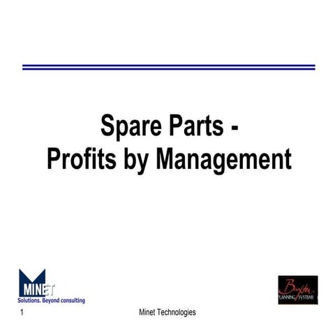 Spare Parts Management