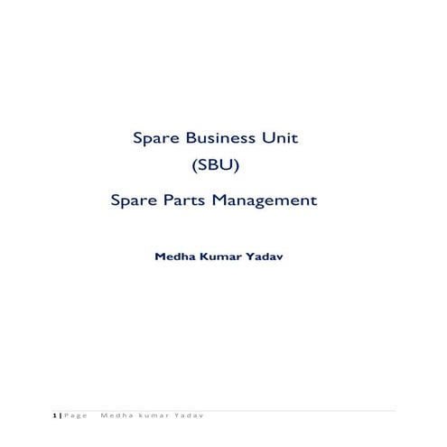 Spare parts management