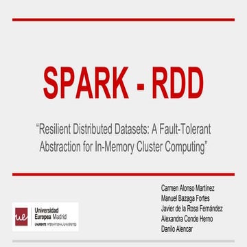Resilient  Distributed Dataset - Analisis paper 