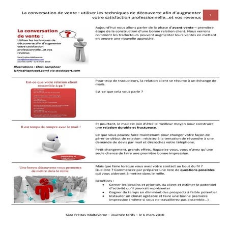 Démarrer une conversation de vente