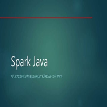 Spark Java: Aplicaciones web ligeras y rápidas con Java, por Fran Paredes.