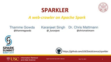 Sparkler at spark summit east 2017