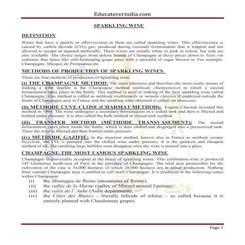 Sparkling wines | PDF