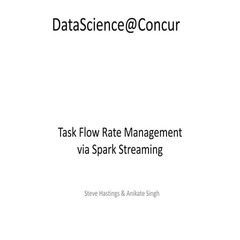 Spark Meetup:DataScience@Concur - Reacting to RT events to control ...