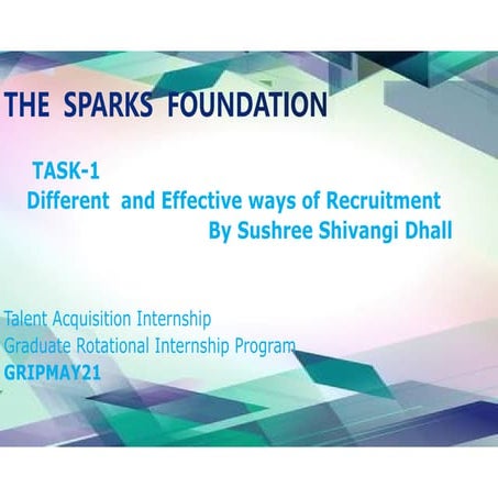 Sparks foundation task 1 Recruitment Article and posts