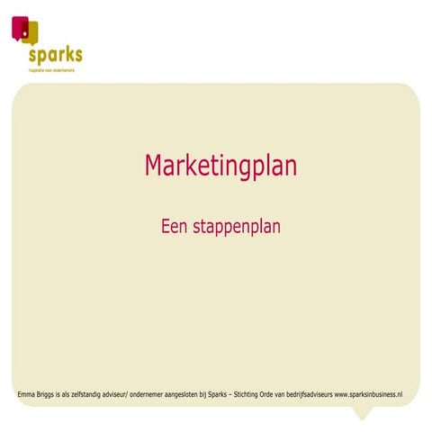 Sparks marketingplan