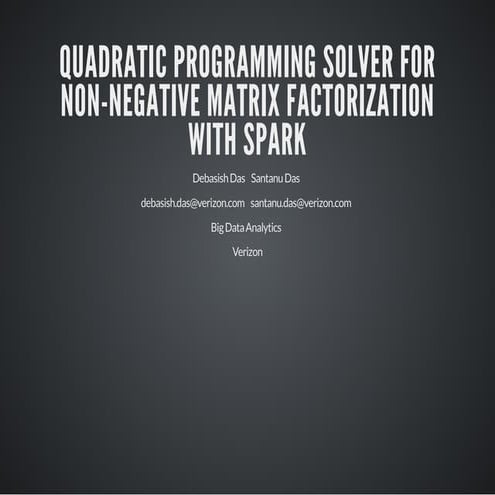 Spark summit talk, july 2014 powered by reveal