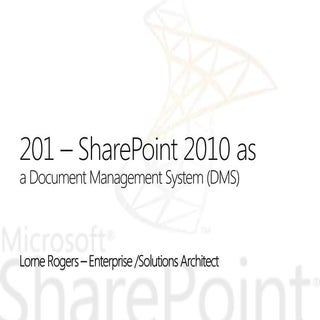 SharePoint as a Document Management...