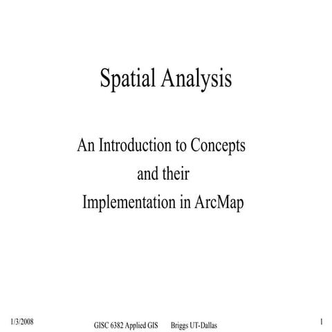 spatanal.pptconcept and implementation in arch map