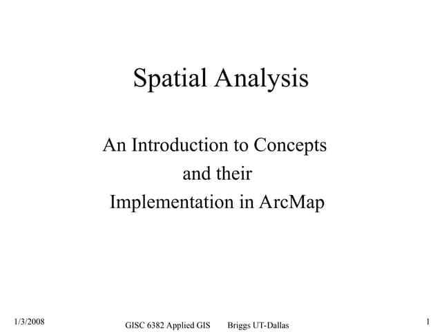 spatanal.pptconcept and implementation in arch map
