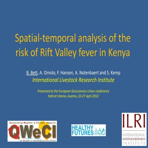 Spatial-temporal analysis of the risk of Rift Valley fever in Kenya
