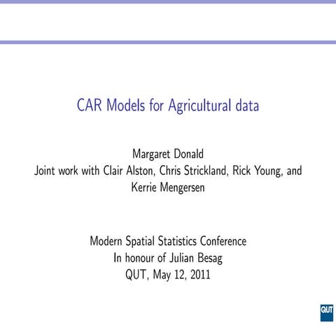 CAR Models for Agricultural data