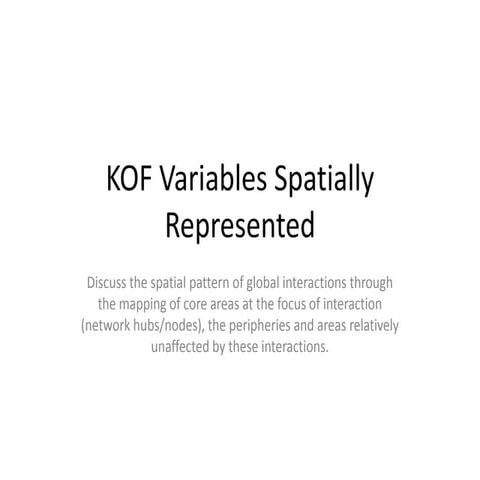 Spatial pattern of globalization | PPTX