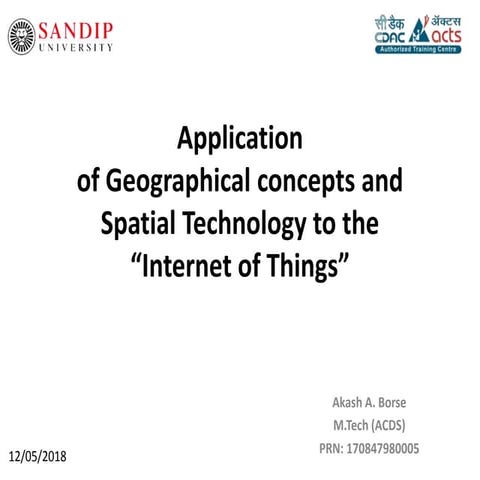 Application of Geographical concepts and Spatial Technology to the “Internet ...