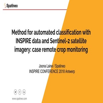 Method for automated classification with INSPIRE data and Sentinel-2 satellit...