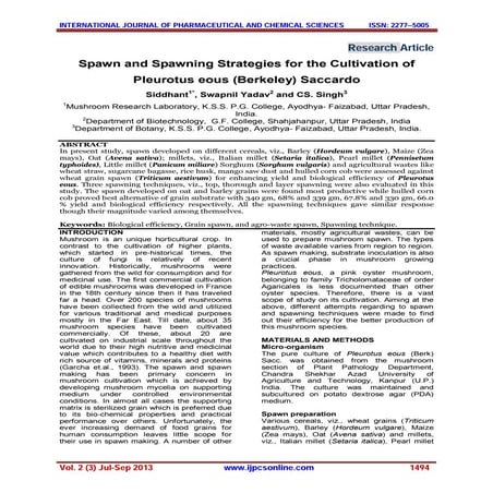 Spawn and spawning strategies for the cultivation of