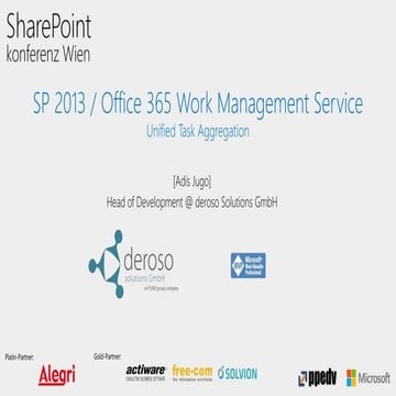 SharePoint Conference Vienna 2014: Work Management Service