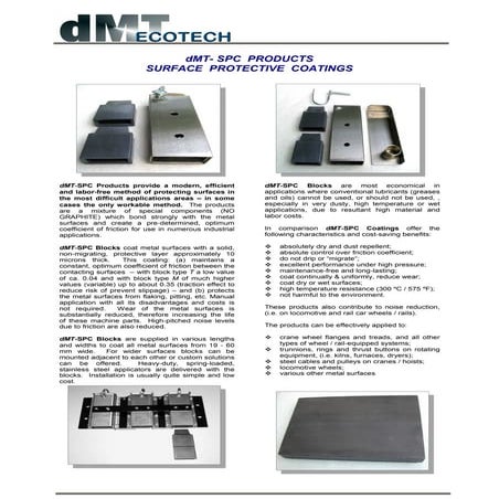 dMT SPC® dry surface coatings for the ultimate wear protection on ...