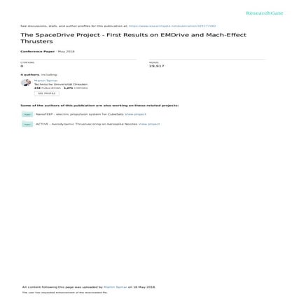 The SpaceDrive Project - First Results on EMDrive and Mach-Effect Thrusters