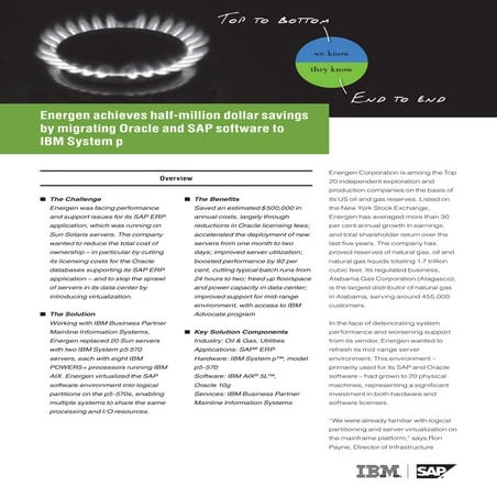 Energen (Energy & Utilities,Oracle/SAP/Power,SUN)