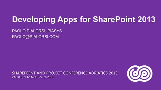 Apps for SharePoint 2013 | PPT