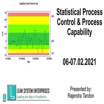 STATISTICAL PROCESS CONTROL PRESENTATION | PDF | Business | Business ...