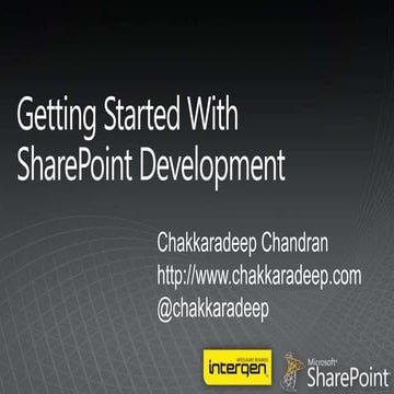 Getting Started with SharePoint Development | PPTX