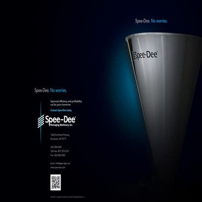 Spee-Dee Manufacturing Product Brochure... Reduce your downtime and ...