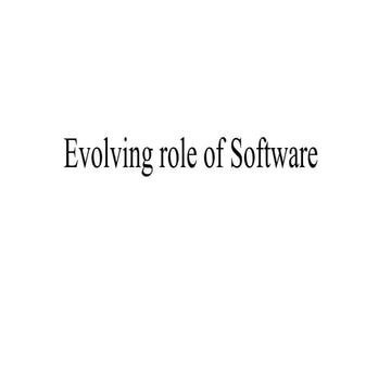 Evolving role of Software | PPTX