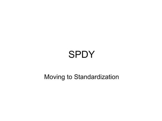 SPDY / W3C