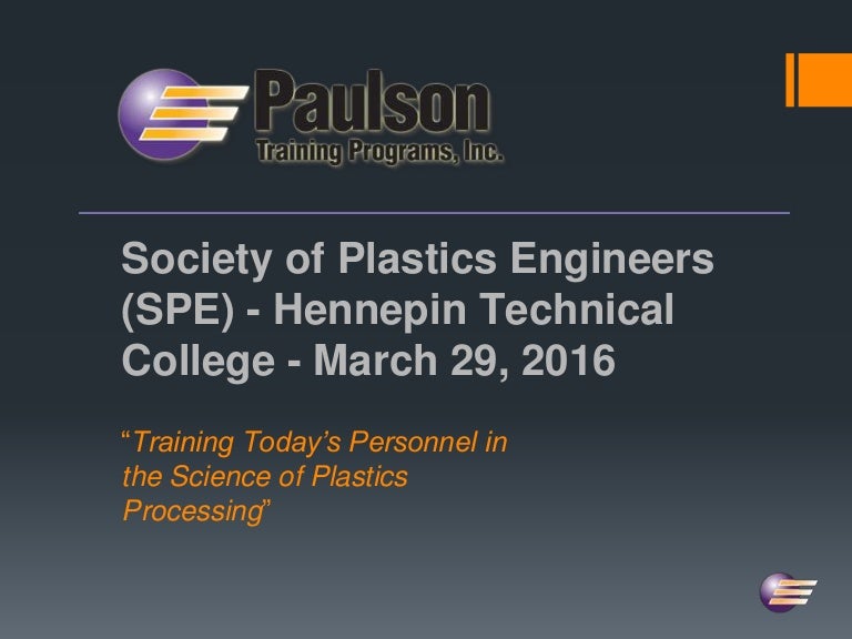 Spe Injection Molding Training Presentation - 