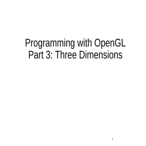 Programming with OpenGL | PPT