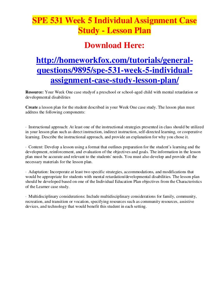 Examples of case study assignments image