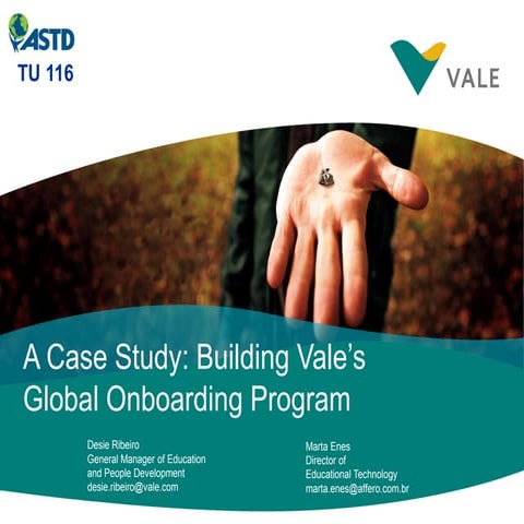 A Case Study: Building Vale’s Global Onboarding Program