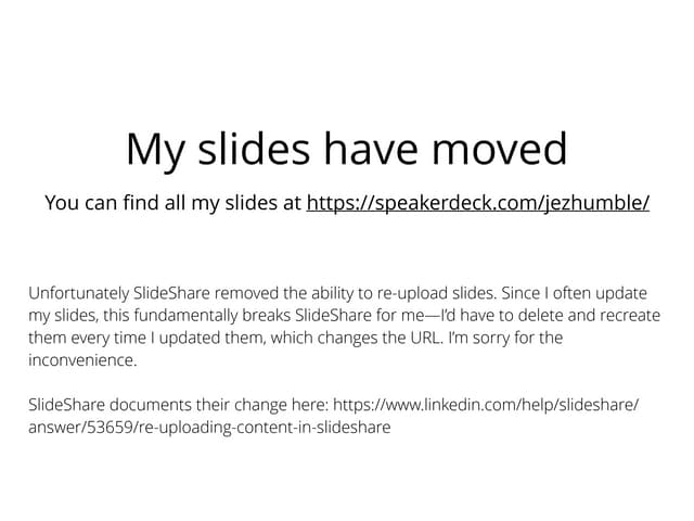 My slides have moved