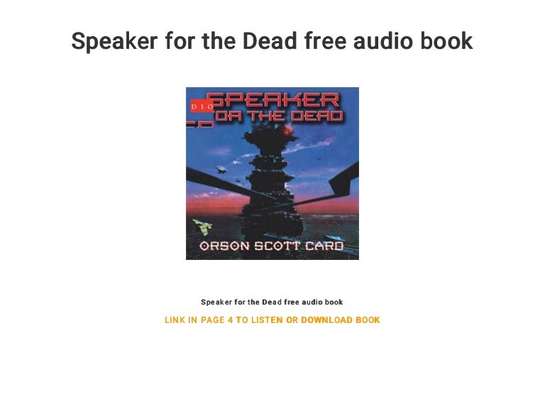 Speaker for the Dead free audio book