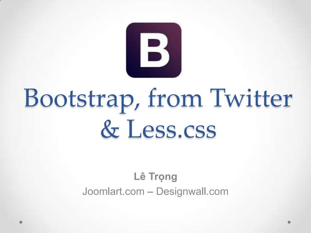 Twitter Bootstrap và LESS