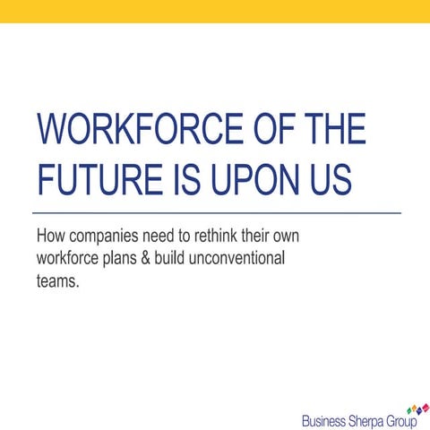 Workforce of the Future is Upon Us - Entrepreneurship 101 (2012/2013)