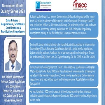 Speaker Notes on Data Privacy Guidelines