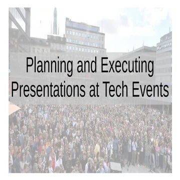 Speaking at Tech Events