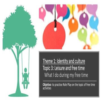Speaking role play - theme 1 identity and culture - topic leisure and ...