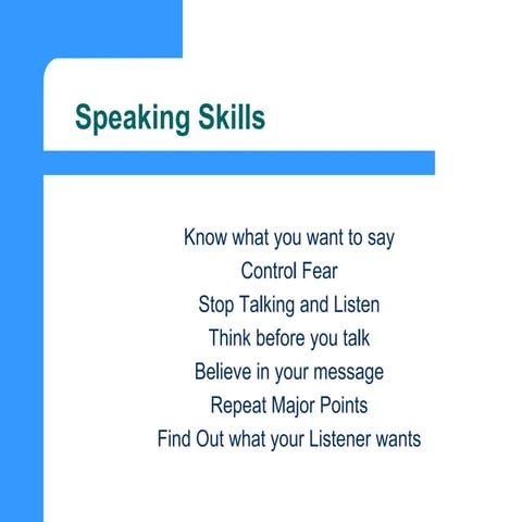 Speaking Skills 2