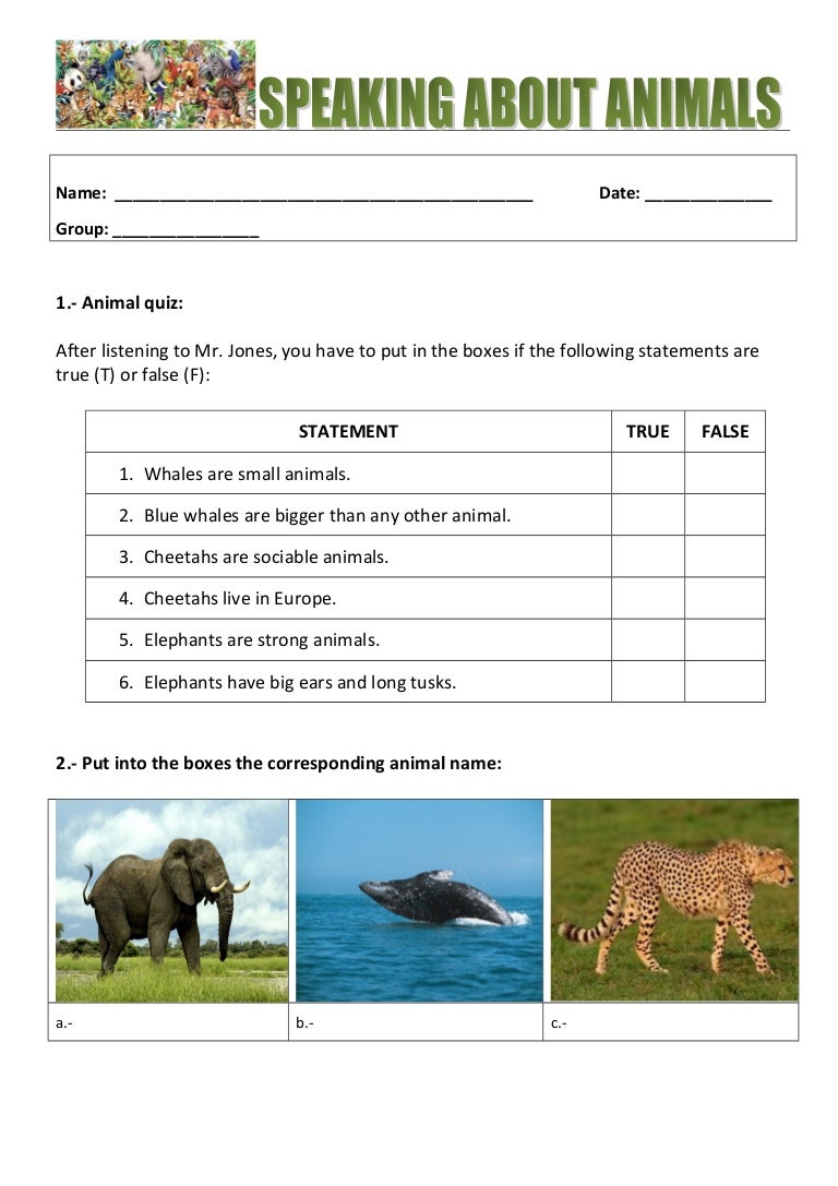 Speaking about animals